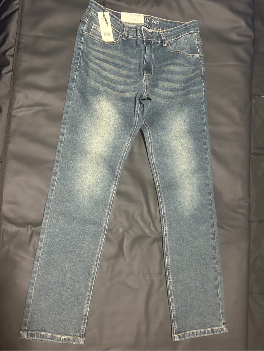 Men's Blue Washed Comfort Stretch Jeans “NEW” 32x30